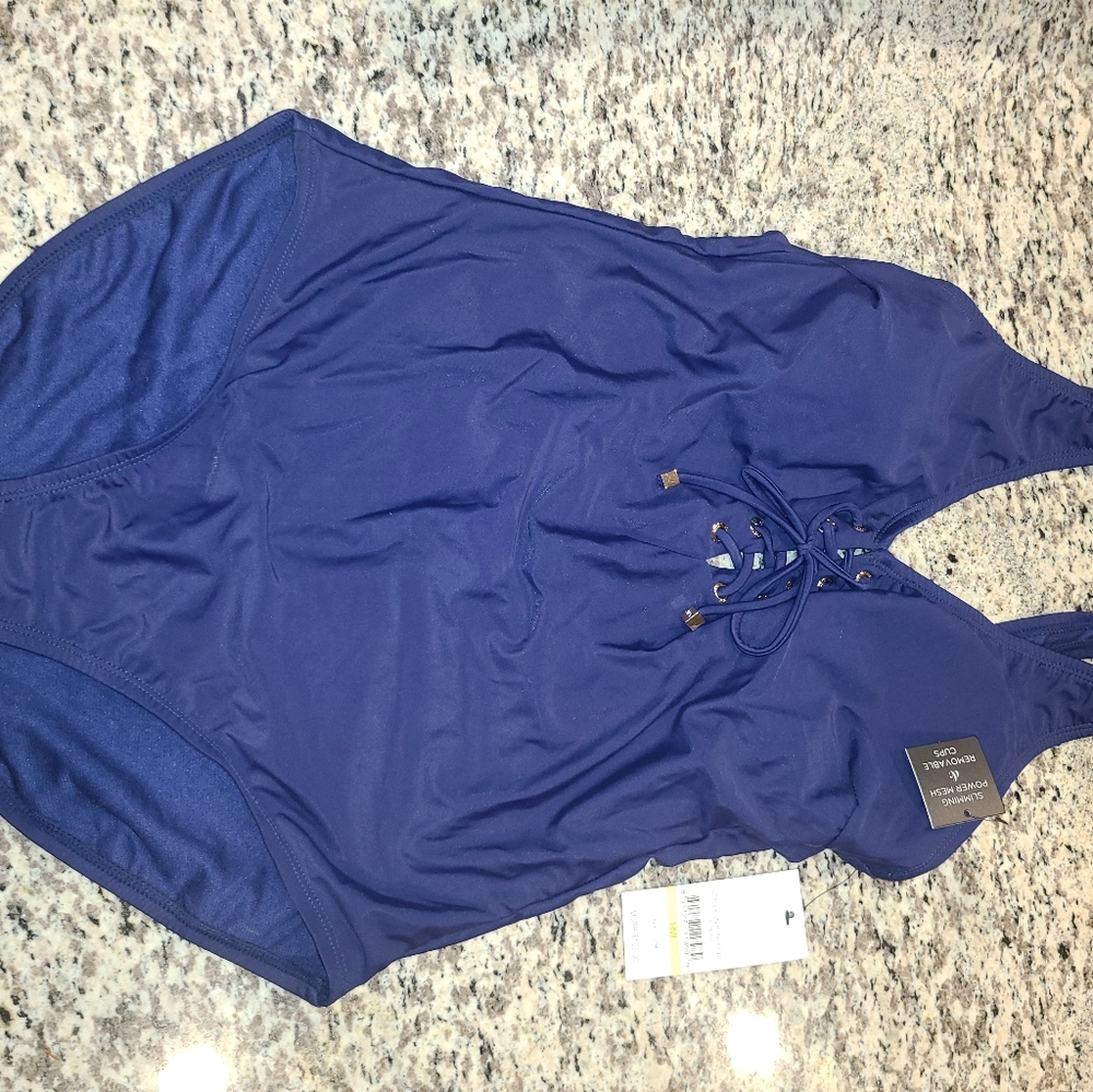 Jones NY New Navy blue swimsuit